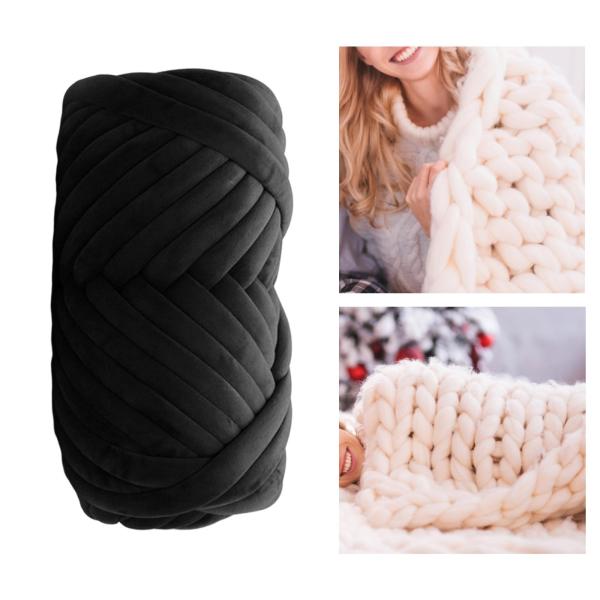 分厚い糸編みアーム ニット ソフト糸 250 G DIY 敷物作りセーター