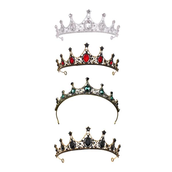 ラインストーン クラウン ティアラ ウェディング ヘッドバンド プリンセス コスチューム バロック スタイル クイーン クラウン イベント 