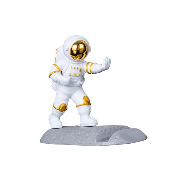 宇宙飛行士電話ホルダー デスクフォンサポーター 宇宙愛好家向け プレゼント 装飾 ホームオフィス クールなノベルティ電話スタンド デスクトッ