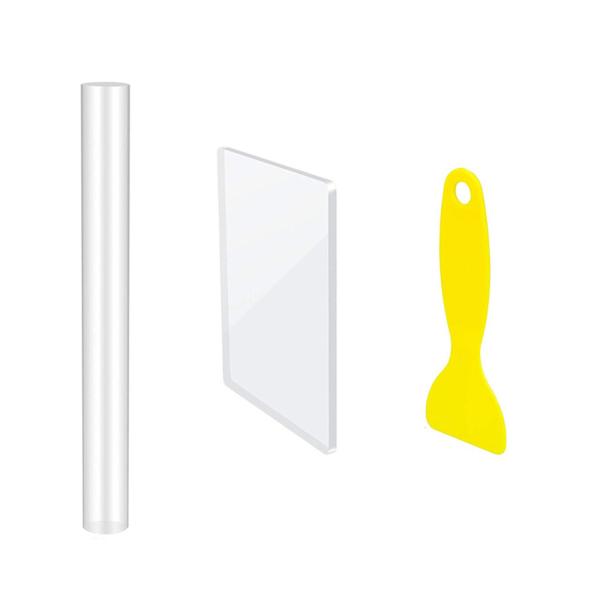 ポリマークレイカッターツール アクリルクレイローラー アクリルローラーピン 初心者向け手作りモデリング用品 セラミッククレイ 彫刻 DIYク