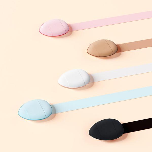 5x フィンガー パウダー パフ、ミニ メイクアップ パフ、フェイス アイ メイクアップ パッド、ブレンディング スポンジ、クリーム ファン