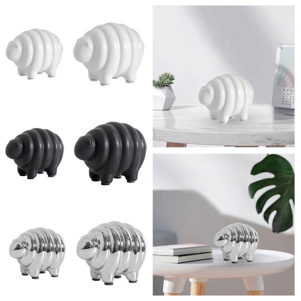 セラミック羊置物クリエイティブモダンオーナメント動物彫刻ヤギ像