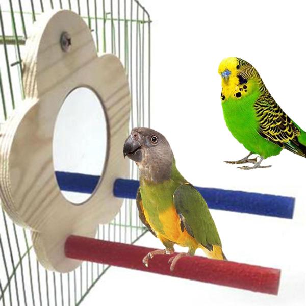 カナリア オカメインコ 恋人たちのためのオウム木製プラットフォーム バード ケージ パーチ サンド