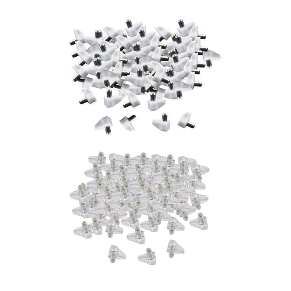 100個 シェルフ ピン シェルフ スタッド 交換用 固定ホルダー シェルフ サポート シェルフ ペグ キッチン 家具 食器棚 DIY ハー