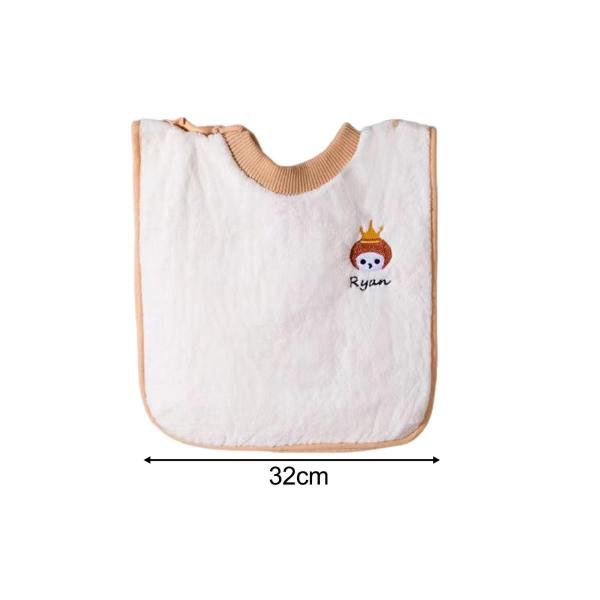 子供よだれかけ かわいいベビーエプロン サンゴフリース 吸水 水を吸収 子供服をドライに保つ 多目的 簡単着脱 洗濯機洗い可 幼児よだれかけ