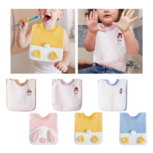 子供よだれかけ かわいいベビーエプロン サンゴフリース 吸水 水を吸収 子供服をドライに保つ 多目的 簡単着脱 洗濯機洗い可 幼児よだれかけ