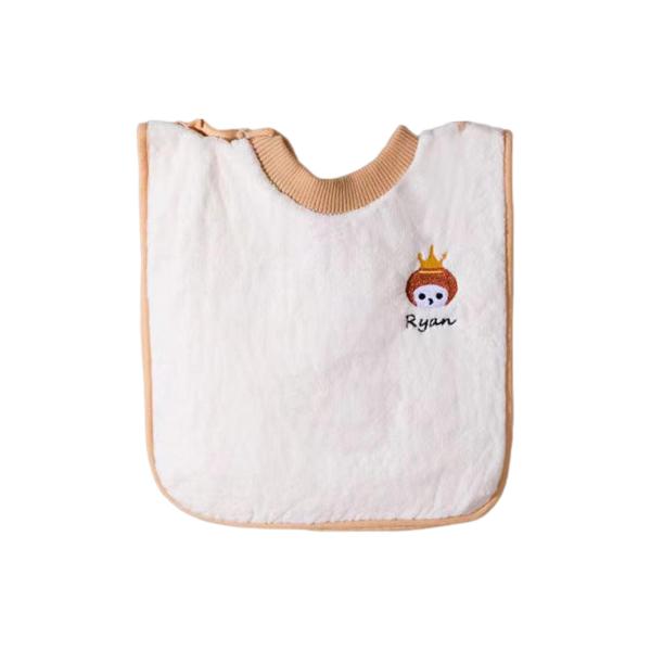 子供よだれかけ かわいいベビーエプロン サンゴフリース 吸水 水を吸収 子供服をドライに保つ 多目的 簡単着脱 洗濯機洗い可 幼児よだれかけ