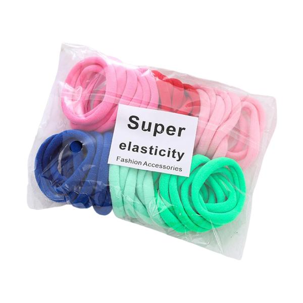 50 ピース ヘアゴム シームレス ヘアシュシュ 各種ヘアバンド 太い髪 ポニーテール ホルダー 子供用 巻き毛 子供用ヘアアクセサリー