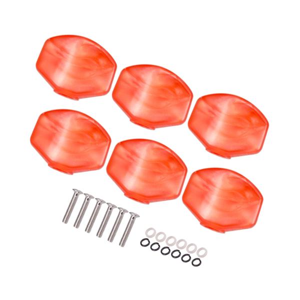 6x マシンヘッドボタンハンドルギターチューニングペグ交換プロフェッショナルスムーズなネジチューニングキーヘッドキャップ付き屋内エレキギター