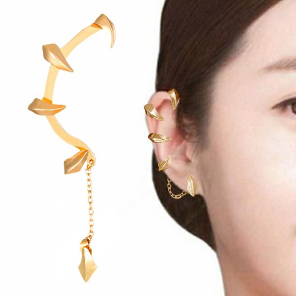 デビルクローイヤーカフイヤリング軟骨耳ラップイヤリング洗練された美しいパンク女性のためのクリップオンイヤリングジュエリーハロウィンショッピン