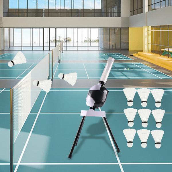 自動バドミントンサーブマシンバドミントンスポーツトレーニングポータブルボールピッチングツールバドミントンボールトスサー屋内大人子供用