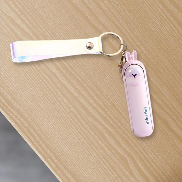 キーホルダーファン冷却ファンポータブルミニファンUSB充電式3スピード女の子子供パーソナルファン小さなポケットファンオフィス旅行キャンプ用