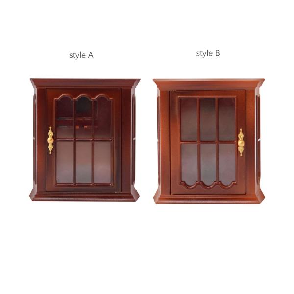 本棚ホームライフシーン 1:12 ドールハウス用品壁掛けキャビネット装飾