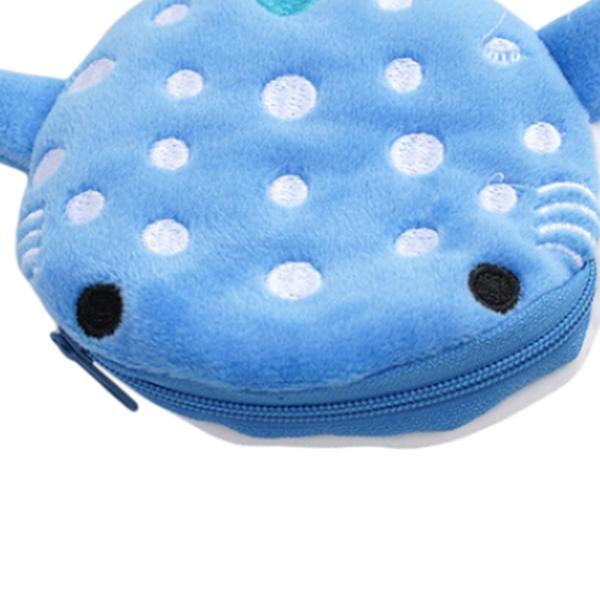 サメコインバッグ、ジッパー付きミニ小銭入れ多目的ぬいぐるみかわいいキーペンダントバッグ、トラベルカード用キーホルダーバッグ口紅化粧品イヤホン