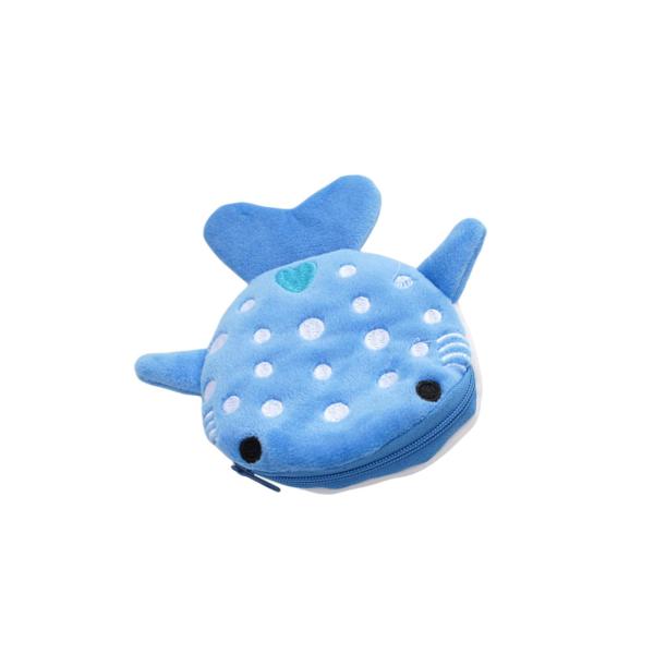 サメコインバッグ、ジッパー付きミニ小銭入れ多目的ぬいぐるみかわいいキーペンダントバッグ、トラベルカード用キーホルダーバッグ口紅化粧品イヤホン