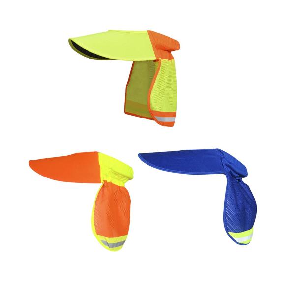 ハードハットシェード/ネックサンシールド/高視認性軽量通気性反射ストリップ付き/ネックシェードメッシュネックカバー