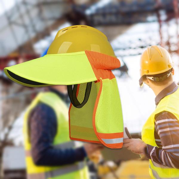 ハードハットシェード/ネックサンシールド/高視認性軽量通気性反射ストリップ付き/ネックシェードメッシュネックカバー
