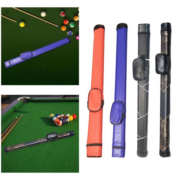 ビリヤード プール キュー ケース ビリヤード キャリング ケース オーガナイザー、軽量プロテクター スリーブ PU レザー、ポーチ ポータ