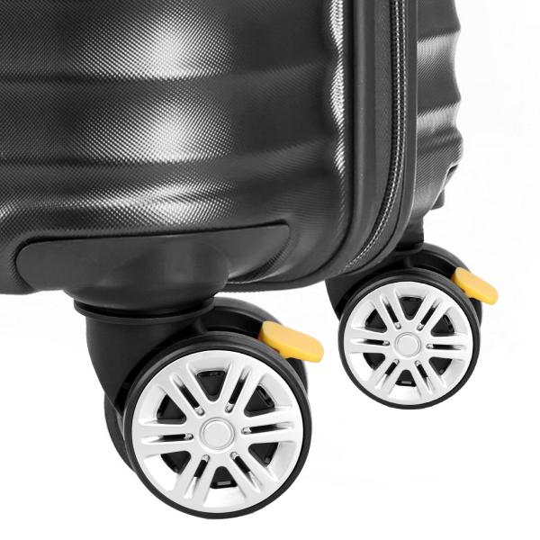 荷物スーツケースホイール旅行スーツケースホイール全方向性ホイールブラック A18 交換用荷物ホイールキャリア用スイベルキャスターホイール