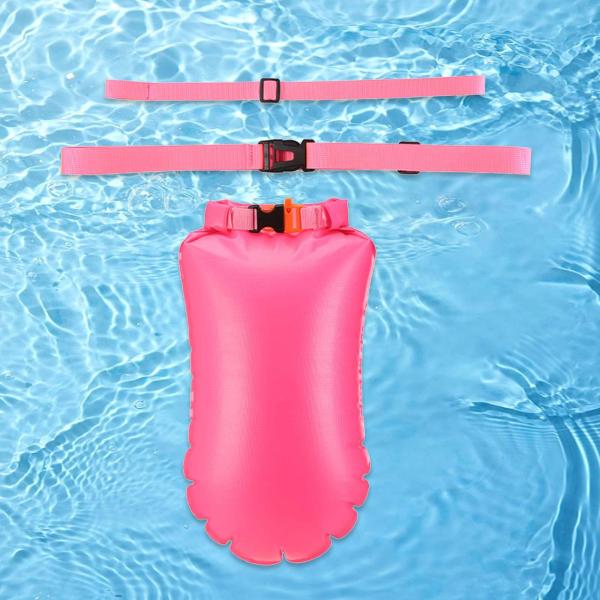 インフレータブル水泳ブイ フローティングバッグ 防水収納バッグ 水泳安全フロート オープンウォーター水泳フロート ダイビング 水泳 キャンプ