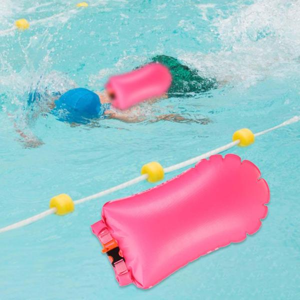 インフレータブル水泳ブイ フローティングバッグ 防水収納バッグ 水泳安全フロート オープンウォーター水泳フロート ダイビング 水泳 キャンプ