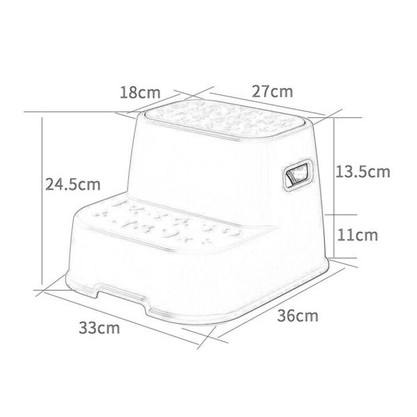 ステップスツール、トイレスツール、ポータブルダブルアップ幼児ステップスツール、ツーステップスツール、トイレバスルームシンク寝室用トイレトレー