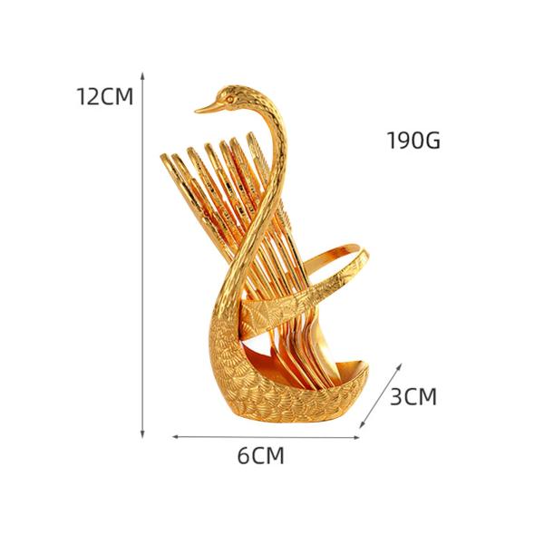 コーヒースプーンホルダー 装飾白鳥スプーンホルダー カトラリー 白鳥ベースホルダー スプーンセット 食器セット 誕生日 キッチン レストラン