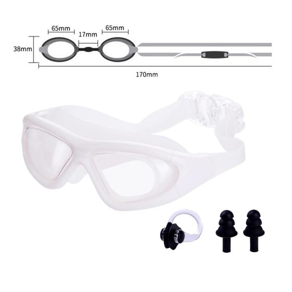 スイミングゴーグル スイムゴーグル 収納ケース付き ポータブル ワイドビュー 鮮明な視界 ダイビンググーグル スイムアイウェア 男女兼用 レ