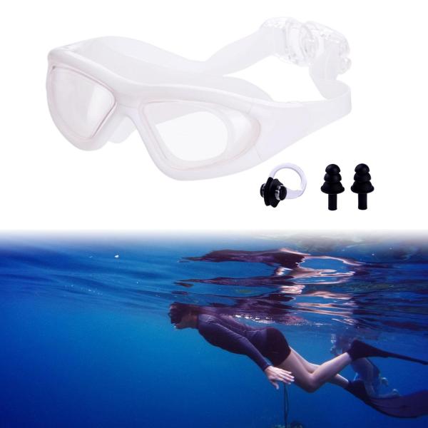 スイミングゴーグル スイムゴーグル 収納ケース付き ポータブル ワイドビュー 鮮明な視界 ダイビンググーグル スイムアイウェア 男女兼用 レ