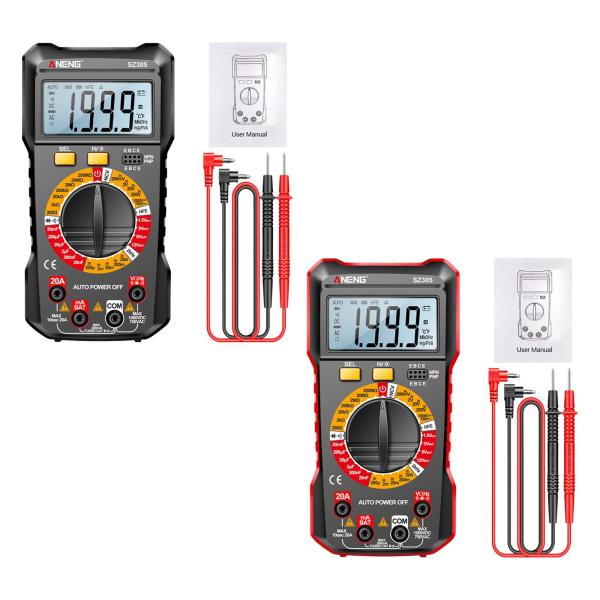 電気マルチメータ DC  電圧計プロフェッショナル正確な  DC 電流 LCD ディスプレイ電流計測定 NCV ダイオードポケットツールテス
