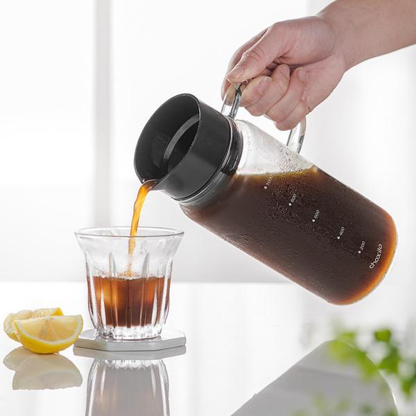 水出しコーヒーメーカー、水出しコーヒーポット、アイスティーブリューピッチャー大容量ティーインフューザーピッチャーコーヒー用アイスティーメーカ