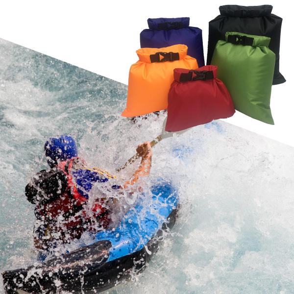 5 個のドライバッグ防水バッグセット屋外収納バッグ 防水ポーチ 防水バック ドライバッグ トートバッグ プール用