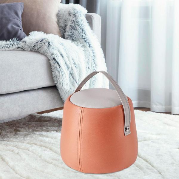 フットレスト 靴交換スツール 安定したハンドル付き ステップスツール 滑り止め 小型フットスツール ソファ ティースツール 戸口 寝室 ホー