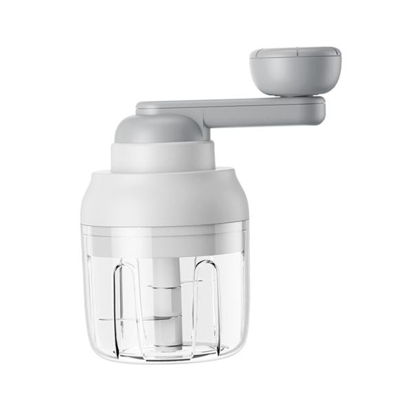 手動フードチョッパーハンドヘルド野菜チョッパー、ロータリー強力ハンドチョッパー、コードレスミンサー小さな玉ねぎチョッパー、サルサ、サラダ、ペ