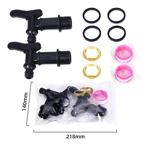 水バットタップ交換キット、コネクタ耐久性のあるPPガーデンアクセサリー、キッチン用IBC水タンクホースアダプター、雨貯蔵タンクタンク蛇口