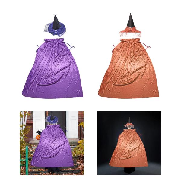 ハロウィン コスチューム 大人用 魔女のケープと帽子 ハロウィン マントのテーマ パーティー用品 フェスティバル ホリデー コスプレ アクセ