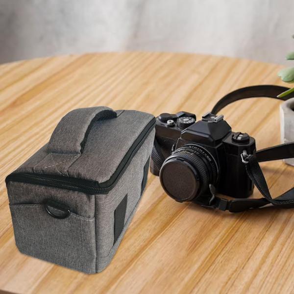 カメラバッグ 外側カメラマンコンパートメント DSLR 一眼レフバッグ ショルダーストラップ付き