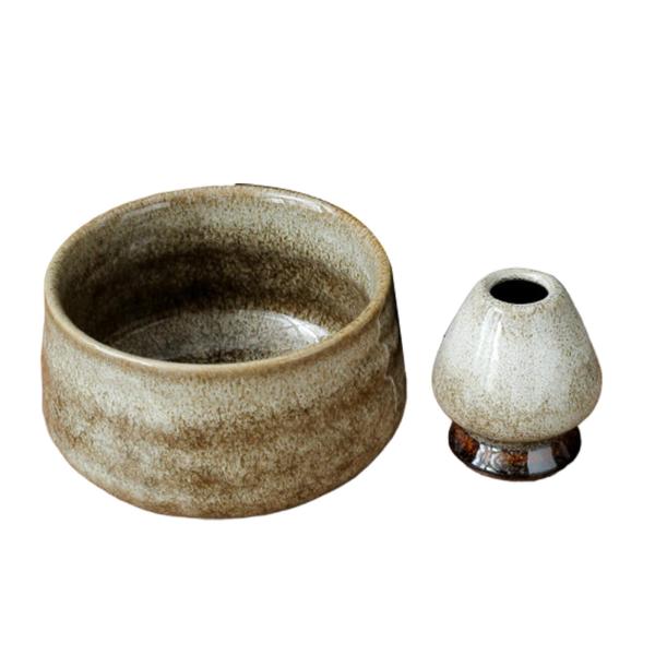 泡立て器ホルダー付き日本の抹茶ボウル、日本の抹茶ボウル、テーブルオフィス用抹茶カップホリデーギフト