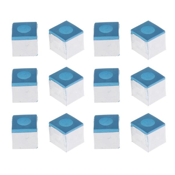 12個のプールキューチョークキューブ プールチョークキューブ 摩擦を増加させる 滑らかなコーティング ボールビリヤード ビリヤードテーブルア