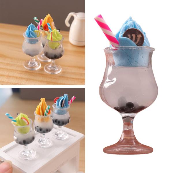 デスクトップリビングルームの装飾用偽アイスクリームモデルミニチュア食品飲料
