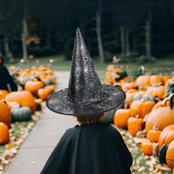 魔女の帽子 ハロウィンハット クリエイティブ ブラック コスチューム アクセサリー   ユニセックス フェスティバル ファ