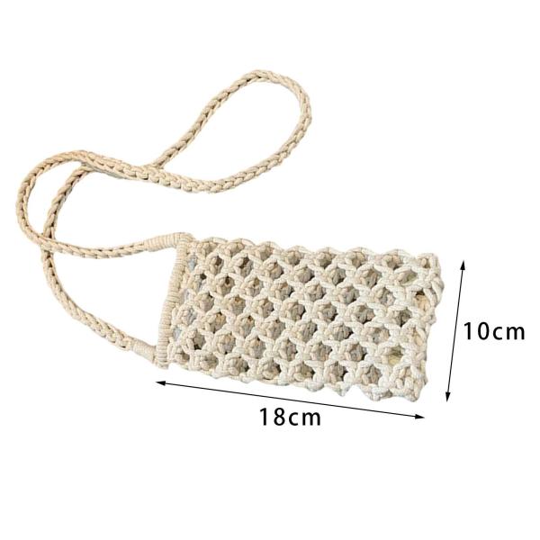 かぎ針編み財布バッグ ビーチバッグ 手織り携帯電話財布バッグ 女性用 かぎ針編みトートバッグ クロスボディ財布 ピクニックパーティー ホリデ