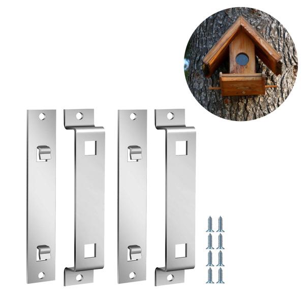 安定した鳥小屋ハンガーブラケット、素早く取り外し、木製フィーダー、巣箱フィーダー用の鳥小屋取り付けブラケット