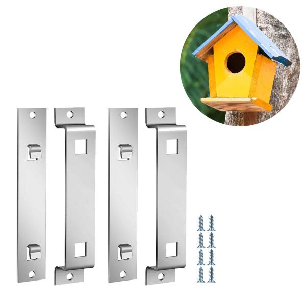 安定した鳥小屋ハンガーブラケット、素早く取り外し、木製フィーダー、巣箱フィーダー用の鳥小屋取り付けブラケット
