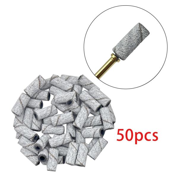 50x ミニネイルサンディングバンド 爪研磨 ネイルジェルポリッシュ除去 多機能 耐久性のある マニキュアツールアクセサリー 3.1mm フ