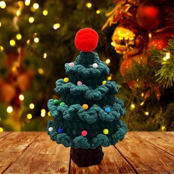 手編みクリスマスツリー手作り軽量スタイリッシュなニット工芸品クリスマステーブル屋内リビングルームの飾り