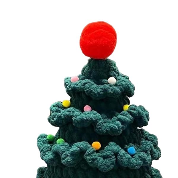 手編みクリスマスツリー手作り軽量スタイリッシュなニット工芸品クリスマステーブル屋内リビングルームの飾り