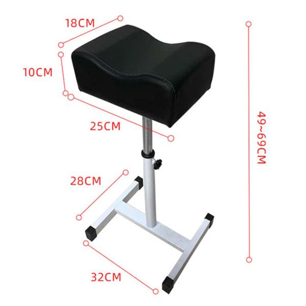ペディキュアマニキュアフットレスト、高さ49cm-69cm調節可能、ペディキュアフットレスト、頑丈な鉄の美容フットレスト、フットマッサージス