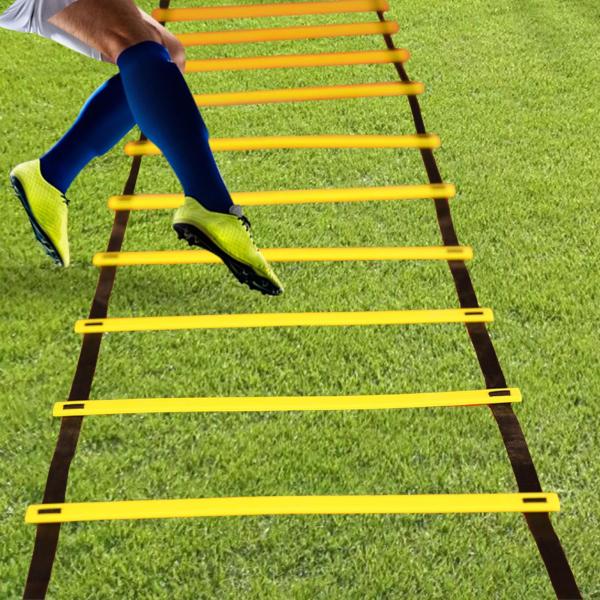 アジリティーラダーサッカーフィットネスアクセサリー、サッカースピードラダー、バレーボールラグビーホーム用フットボールランニングトレーニング機
