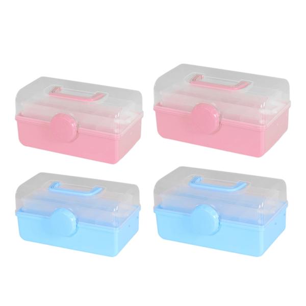 折りたたみ 3 層収納ボックス縫製用品オーガナイザー小さな家庭用品ネイルメイキングセットハンドブック化粧品